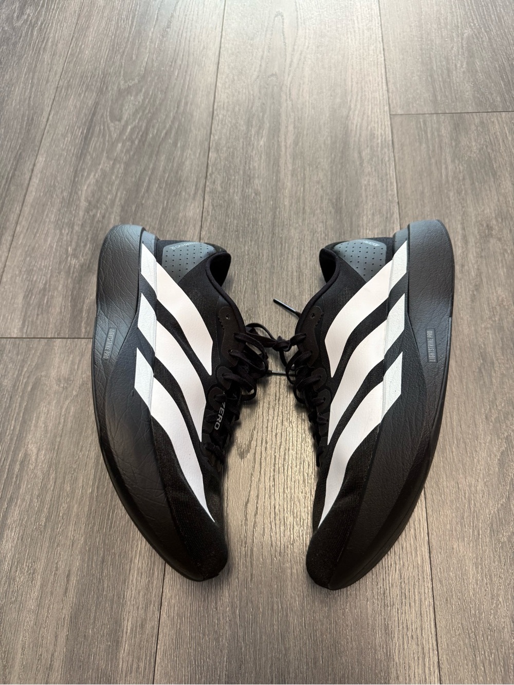adidas Adizero Evo SL Black White KK1247 Kids Size 7 Running Shoes Worn Once